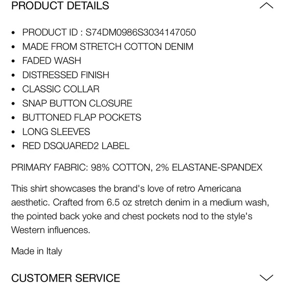 DSquared2 Western Denim Snap Up Shirt - 50 - Picture 11 of 15